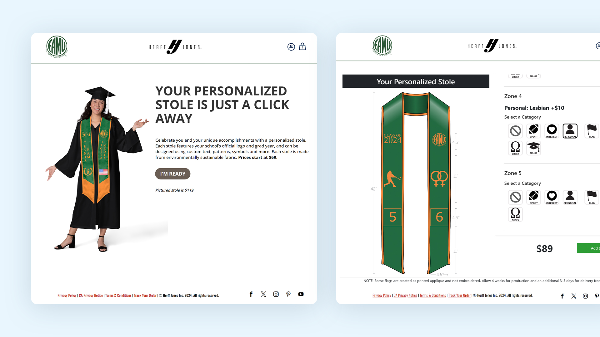 Herff Jones Stole Config app